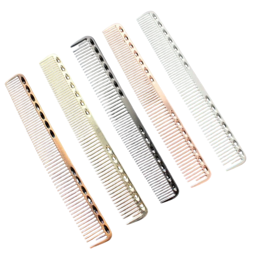 Peigne de coiffure pour couper les cheveux 17,8 x 2,4 x 2 cm Peigne professionnel en aluminium Dents fines pour raie Coiffage des cheveux