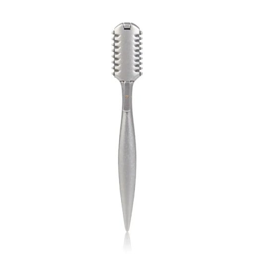 Peigne de rasage pour effiler les cheveux avec lame interchangeable 18,2 cm outil en métal pour amincir les cheveux et coiffer