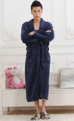 Peignoir stylé pour homme - Bleu foncé