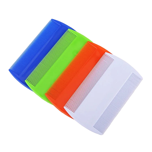 Peine de doble cara para piojos, liendres y piojos, peine para piojos y huevos, 8,8 x 5,1 cm, accesorios para el cabello, color aleatorio