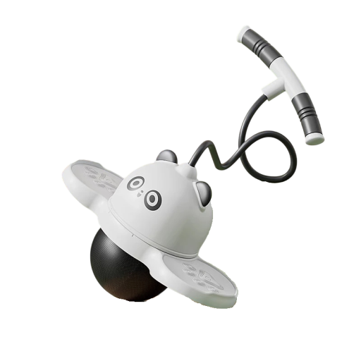 Pelota saltarina para niños con asa y diseño de panda 80 x 38 cm blanco-negro para el desarrollo del equilibrio y el fortalecimiento de las piernas en el jardín y en la habitación infantil