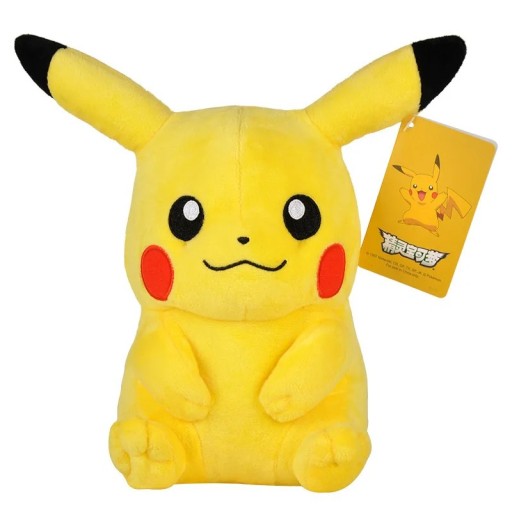 Peluche de Pokémon Pikachu de 20 cm, suave y coleccionable, para niños y fans de Pokémon, ideal para decorar la habitación y acurrucarse.