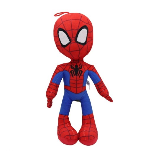 Peluche de Spiderman con lazo de 30 cm, personaje de Marvel, rojo y azul, suave, para colgar, regalo para niños, decoración, estilo heroico.