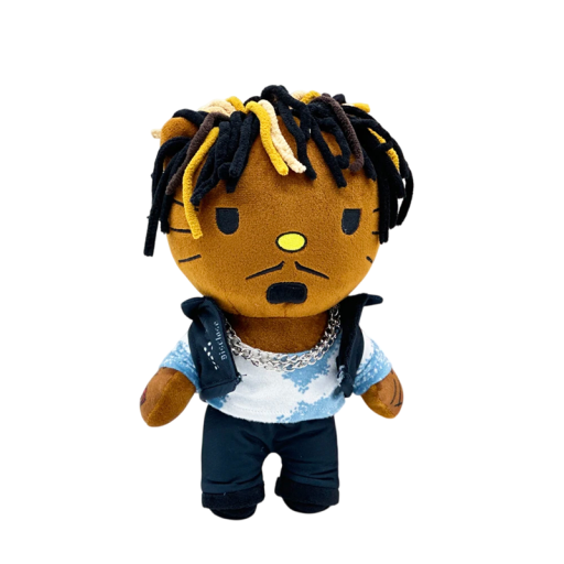 Peluche Juice WRLD 25 cm Figurine dans le style kawaii Peluche de rap mignonne Décoration de collection Cadeau pour les fans de musique et de culture