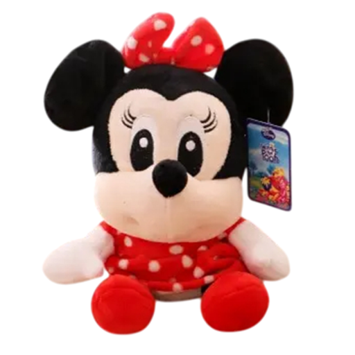 Peluche Minnie con vestido rojo 18 cm Linda figura suave Juguete infantil Decoración Compañero de peluche Regalo original Disney