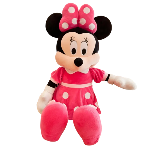 Peluche Minnie con vestido rosa 35 cm Linda figura suave Juguete infantil Decoración Compañero de peluche Regalo original Disney
