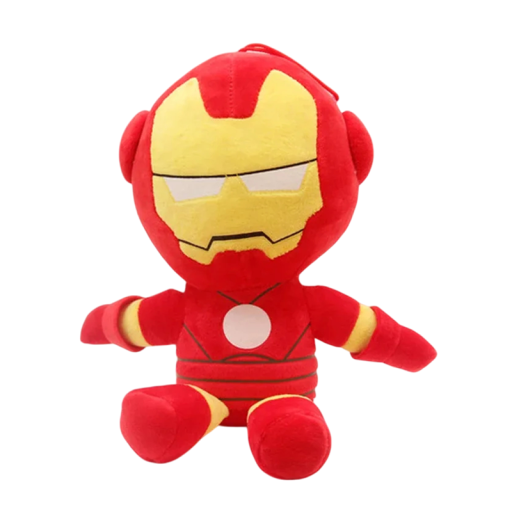 Pelúcia Iron Man 27 cm Super-herói Marvel Decoração para prateleira Pelúcia colecionável Macio Presente para crianças e fãs dos Avengers