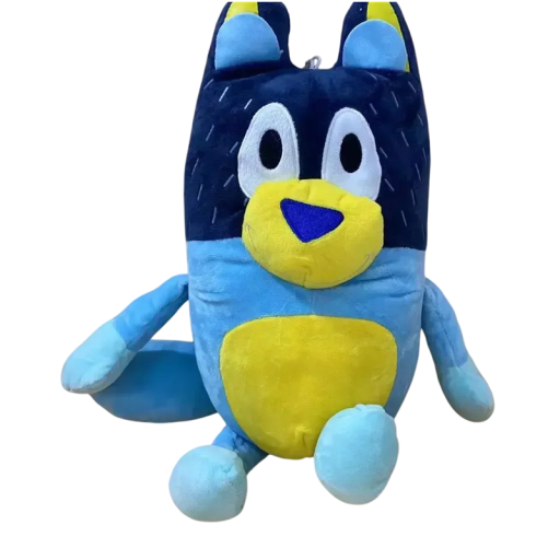 Pelúcia pai cão Bluey 28 cm Personagem macia da série animada Para crianças com alça para pendurar Brinquedo de aconchego para o berço