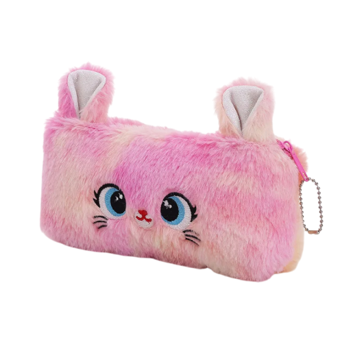 Penar de pluș cu gradient Kitty, 20x10cm, drăguț, pentru fete, capacitate mare, cadou de Crăciun, papetărie Kawaii, rechizite școlare