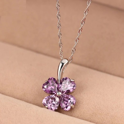 Pendente de quatro folhas para senhora D768