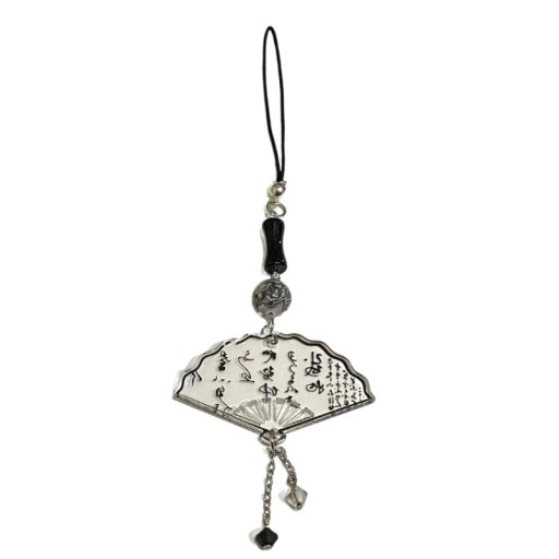 Pendente Decorativo Ventaglio Pendente per telefono catena per cellulare decorazione per borsa zaino decorazione sospesa elegante accessorio moda