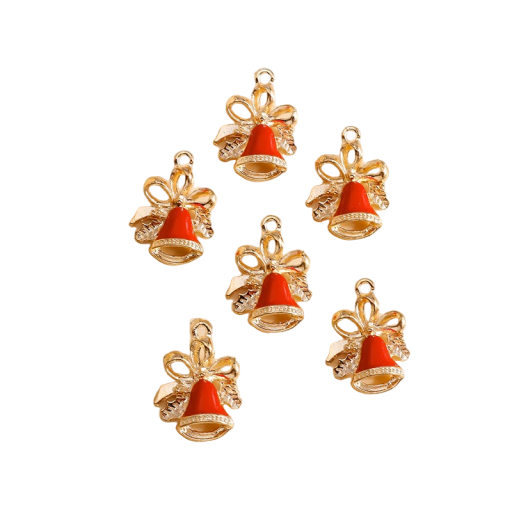 Pendente natalizio per bracciale campanella 10 pz