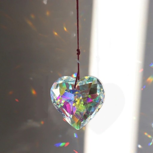 Pendentif cœur en cristal