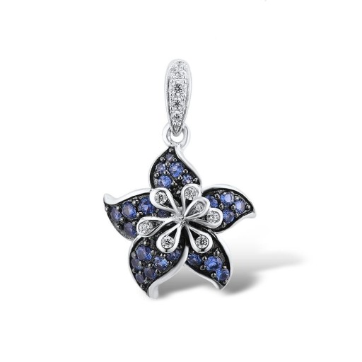 Pendentif femme fleur D767
