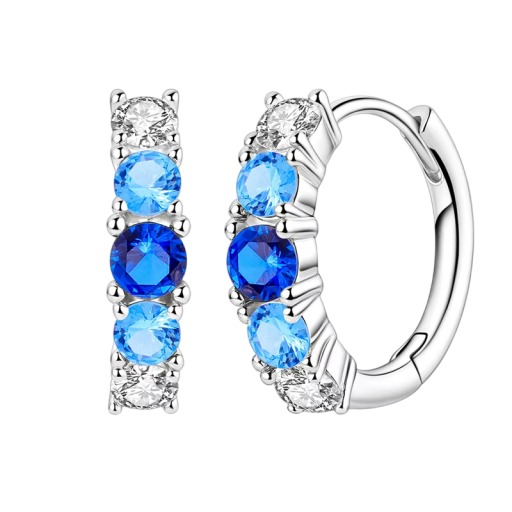 Pendientes Circulares Finos Joyería Femenina de Plata Esterlina 925 Pendientes Originales para Fiestas y Uso Diario