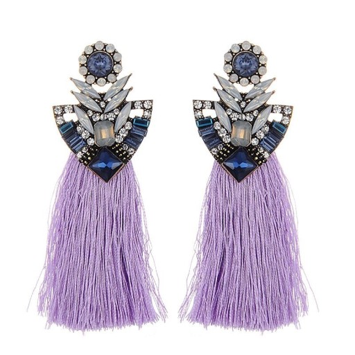 Pendientes colgantes con borlas para mujer G858