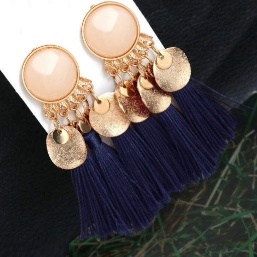 Pendientes colgantes con borlas para mujer H695