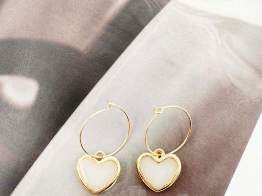 Pendientes colgantes de corazón para mujer G134