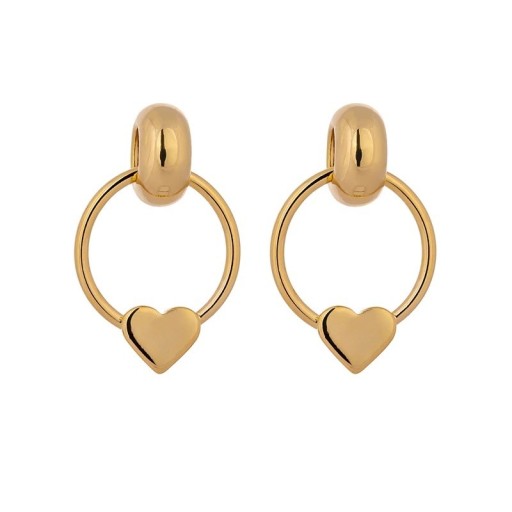 Pendientes colgantes de corazón para mujer G1354
