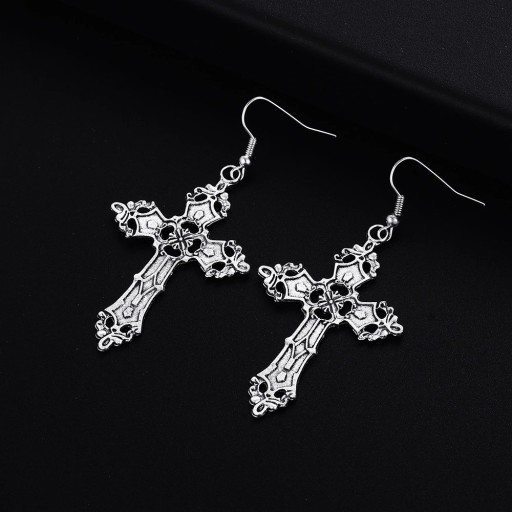 Pendientes colgantes de cruz para mujer G581
