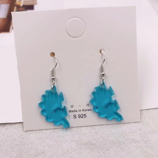 Pendientes colgantes de dinosaurio para mujer