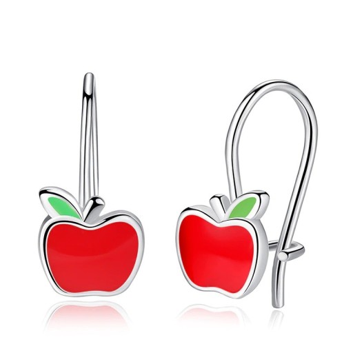Pendientes colgantes de manzana para mujer