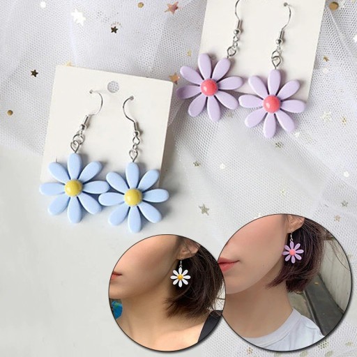 Pendientes colgantes de margaritas para mujer G985