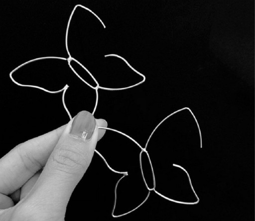 Pendientes colgantes de mariposa para mujer G825