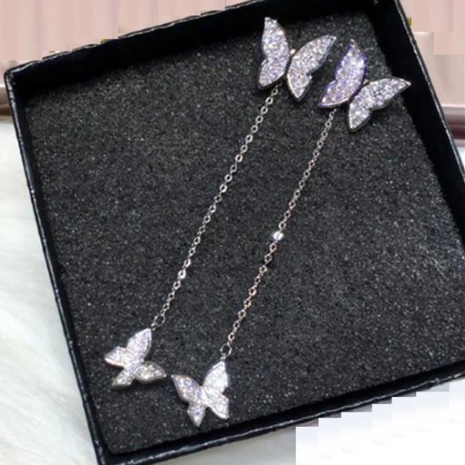 Pendientes colgantes de mariposa para mujer
