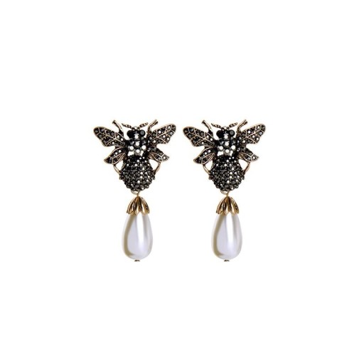 Pendientes colgantes de mujer con abeja