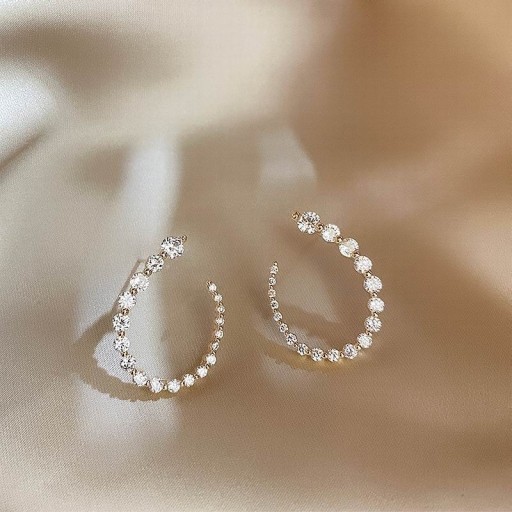 Pendientes colgantes de mujer con circonitas G1091