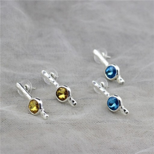 Pendientes colgantes de mujer con circonitas G1210