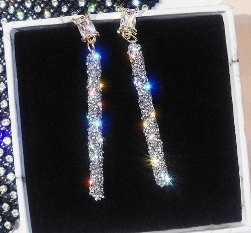 Pendientes colgantes de mujer con circonitas G125