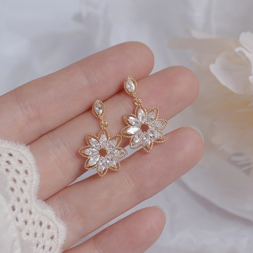 Pendientes colgantes de mujer con circonitas G194