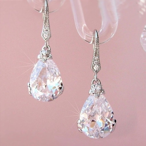 Pendientes colgantes de mujer con circonitas G342