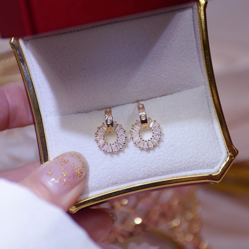 Pendientes colgantes de mujer con circonitas G408