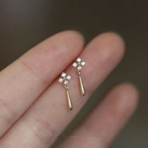Pendientes colgantes de mujer con circonitas G441