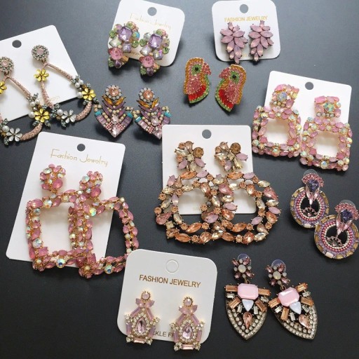 Pendientes colgantes de mujer con circonitas G478