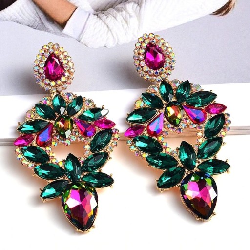 Pendientes colgantes de mujer con circonitas G582