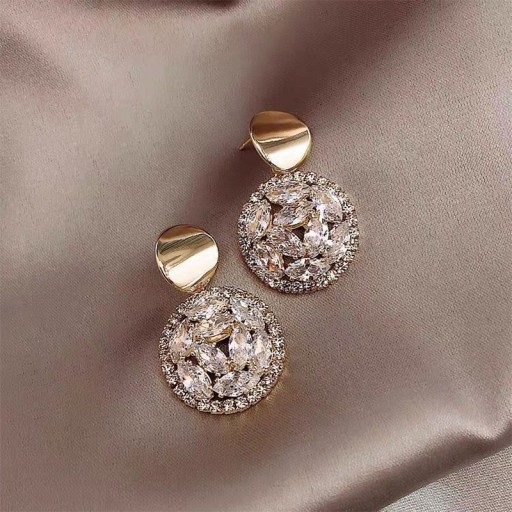 Pendientes colgantes de mujer con circonitas G658