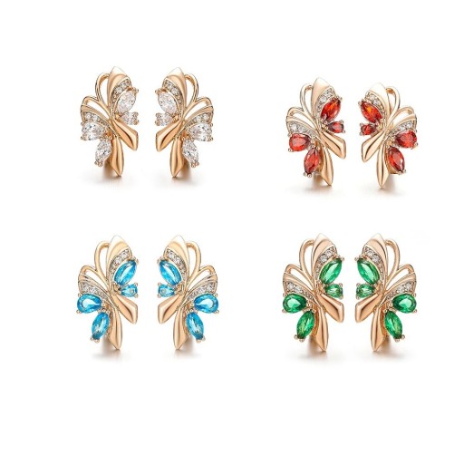 Pendientes colgantes de mujer con circonitas G682