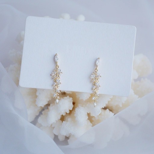 Pendientes colgantes de mujer con circonitas H736