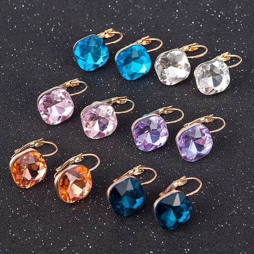 Pendientes colgantes de mujer con cristal G538