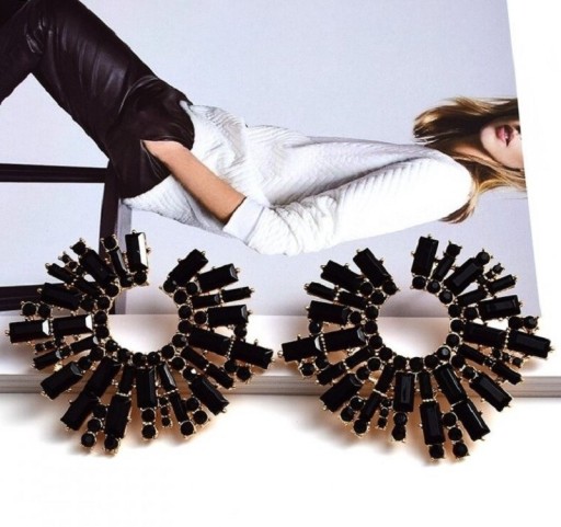 Pendientes colgantes de mujer con cristales G1352
