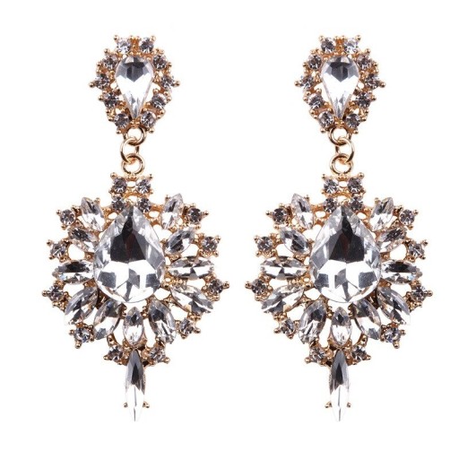 Pendientes colgantes de mujer con cristales G814