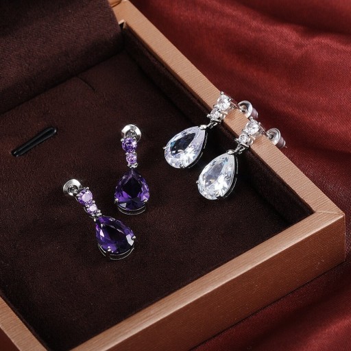 Pendientes colgantes de mujer con cristales G853
