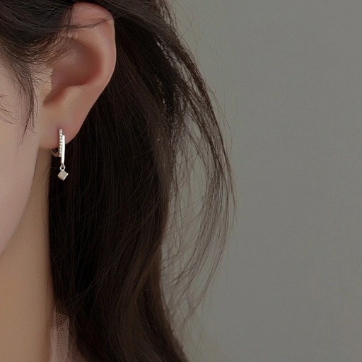 Pendientes colgantes de mujer con cubos