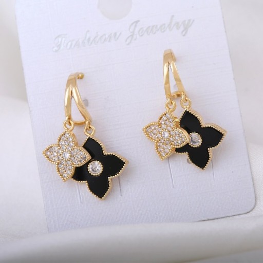 Pendientes colgantes de mujer con flores G1104