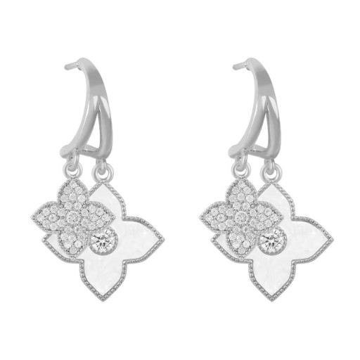 Pendientes colgantes de mujer con flores G1104