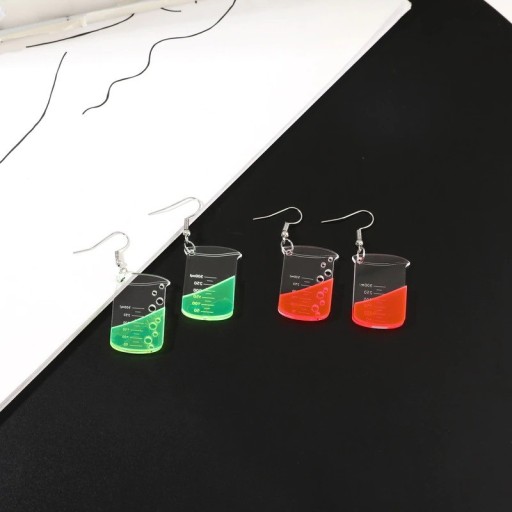 Pendientes colgantes de mujer con forma de frasco